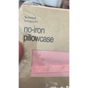 Vintage PINK West Point Stevens pillowcase Set 2 Select Irreg. 100% Cotton NOS